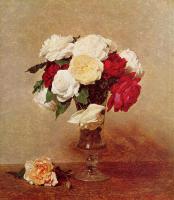 Fantin-Latour, Henri - Roses in a Stemmed Glass